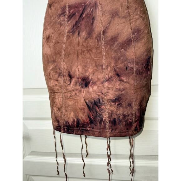 New Small Boho Sand Style Dune Dress Bodycon Fringe Festival Desert Tie‎ Dye - Picture 4 of 6